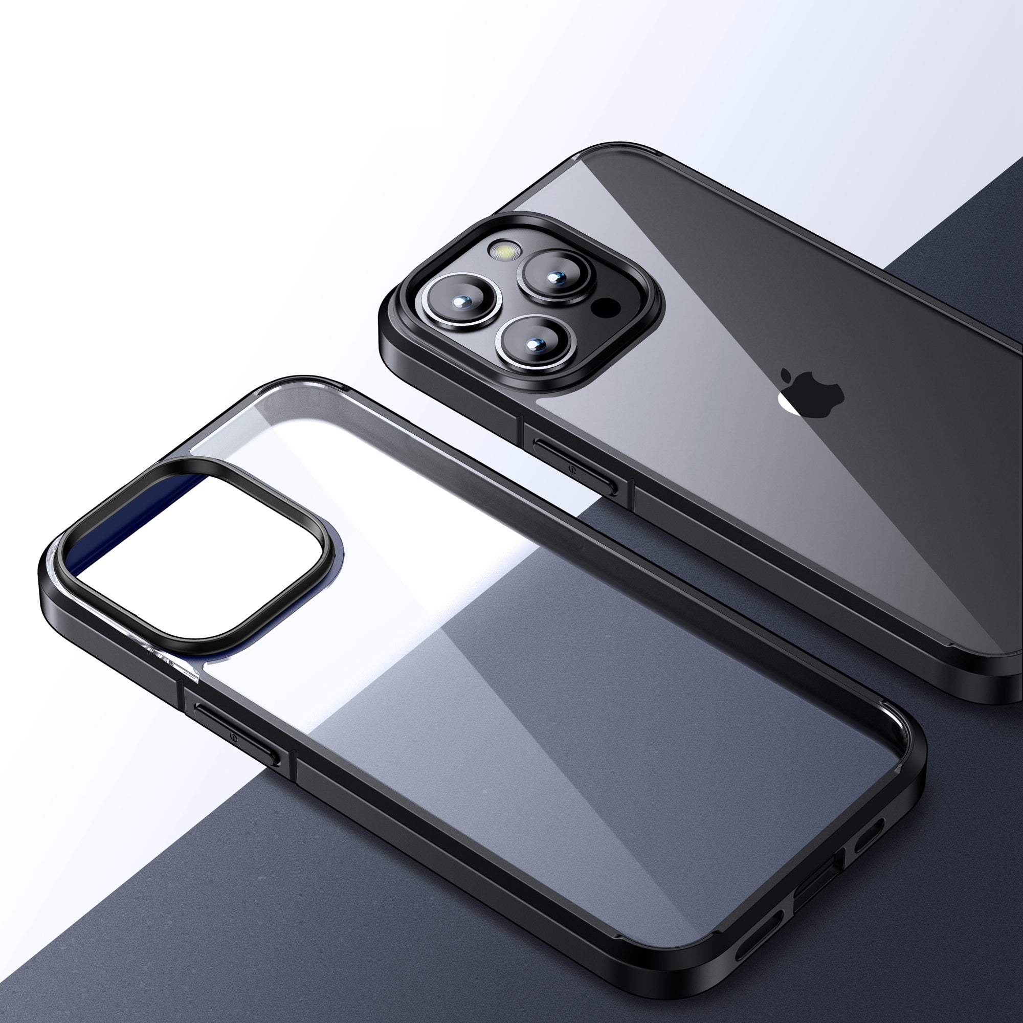For iPhone 15 Pro Max Crystal Clear Series Anti-fall PC TPU Phone Case Transparent Back Protective Phone Cover For iPhone 15 Pro Max Crystal Clear Series Anti-fall PC TPU Phone Case Transparent Back Protective Phone Cover